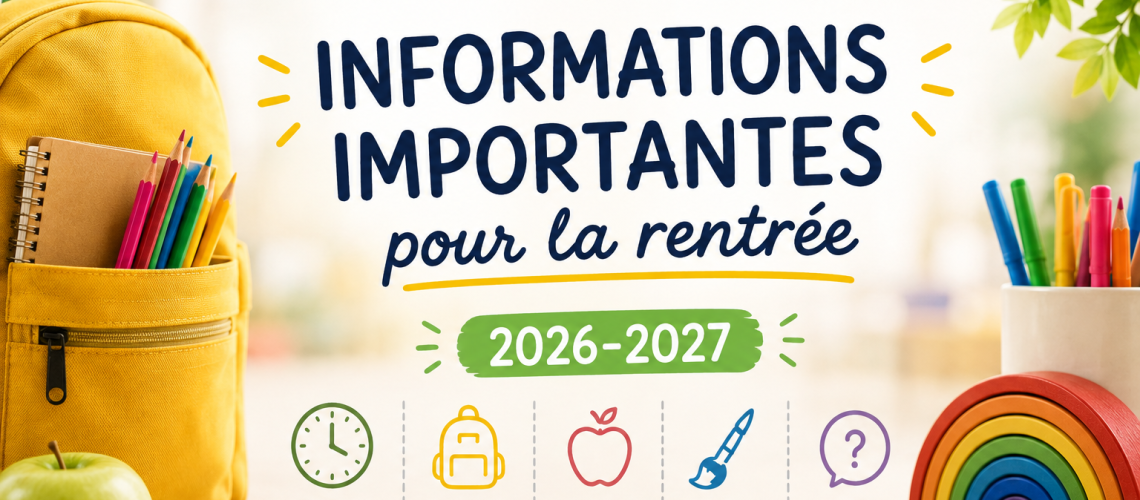 Informations de la rentrée Scolaire